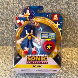 SONIC the Hedgehog 4 inch Modern Sonic with Star Spring Toy